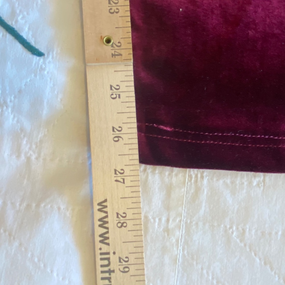 Believe Burgundy Velour Straight Leg Pants Y2K Lounge Size 8 - Picture 13 of 16